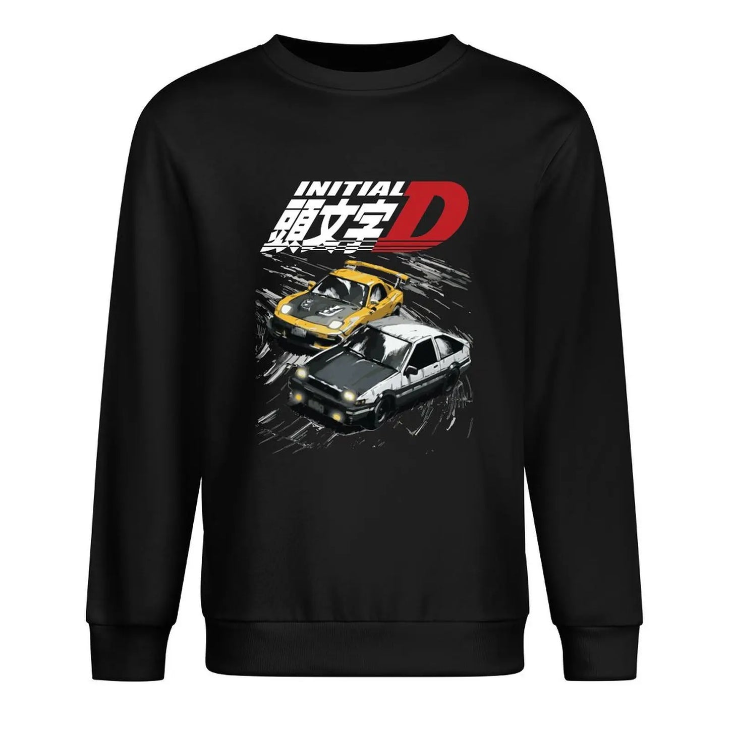 Mountain Drift Racing Initial D Tandems AE86 vs FD rx-7 Pullover Hoodie men's coat mens clothing male clothes anime sweatshirt