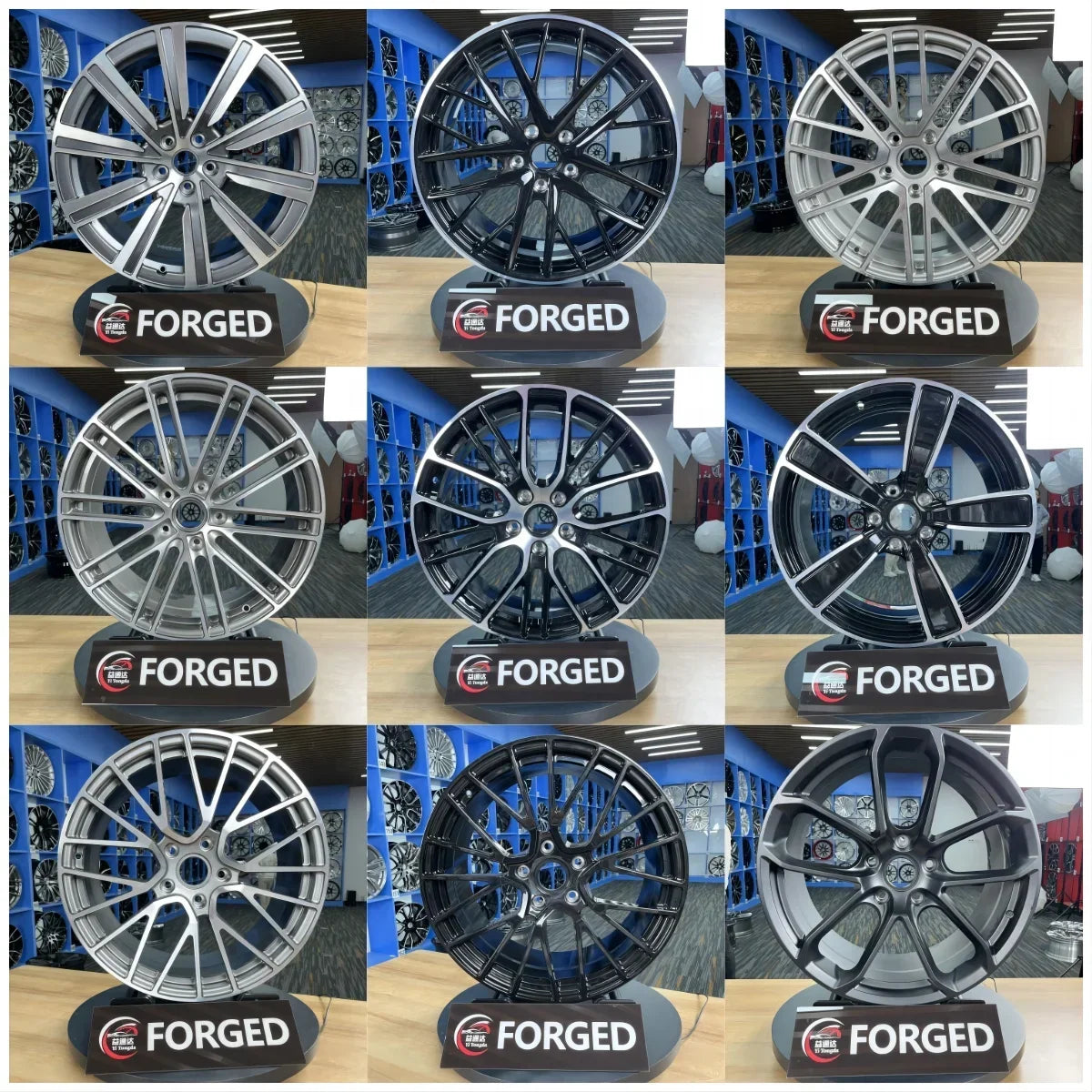 YTD Custom Luxury 2 Piece Replica BBS LM 16-24 Inch 5x112 5x114.3 5x120 Forged Wheel Concave Black Alloy Passenger Car Wheel Rim