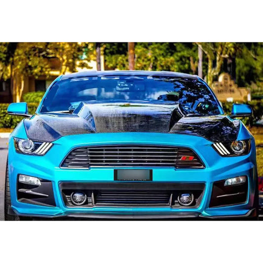 Carbon Fiber Hood For Ford Mustang 2015-2017 Cowl ,100% Perfect installation