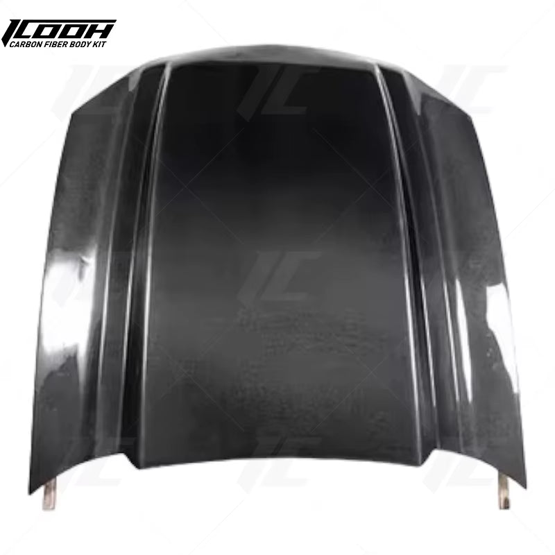 ICOOH Racing Carbon Fiber Fibre Body Kit Front Engine Hood Bonnet for Ford Mustang 2018-2023