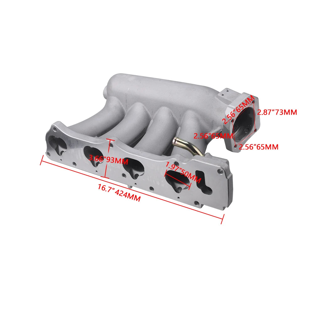 High Quality Aluminum Alloy Silver Car Intake Manifold Black for Honda Civic 06-11 Intake Manifold Car Racing Parts CR1825