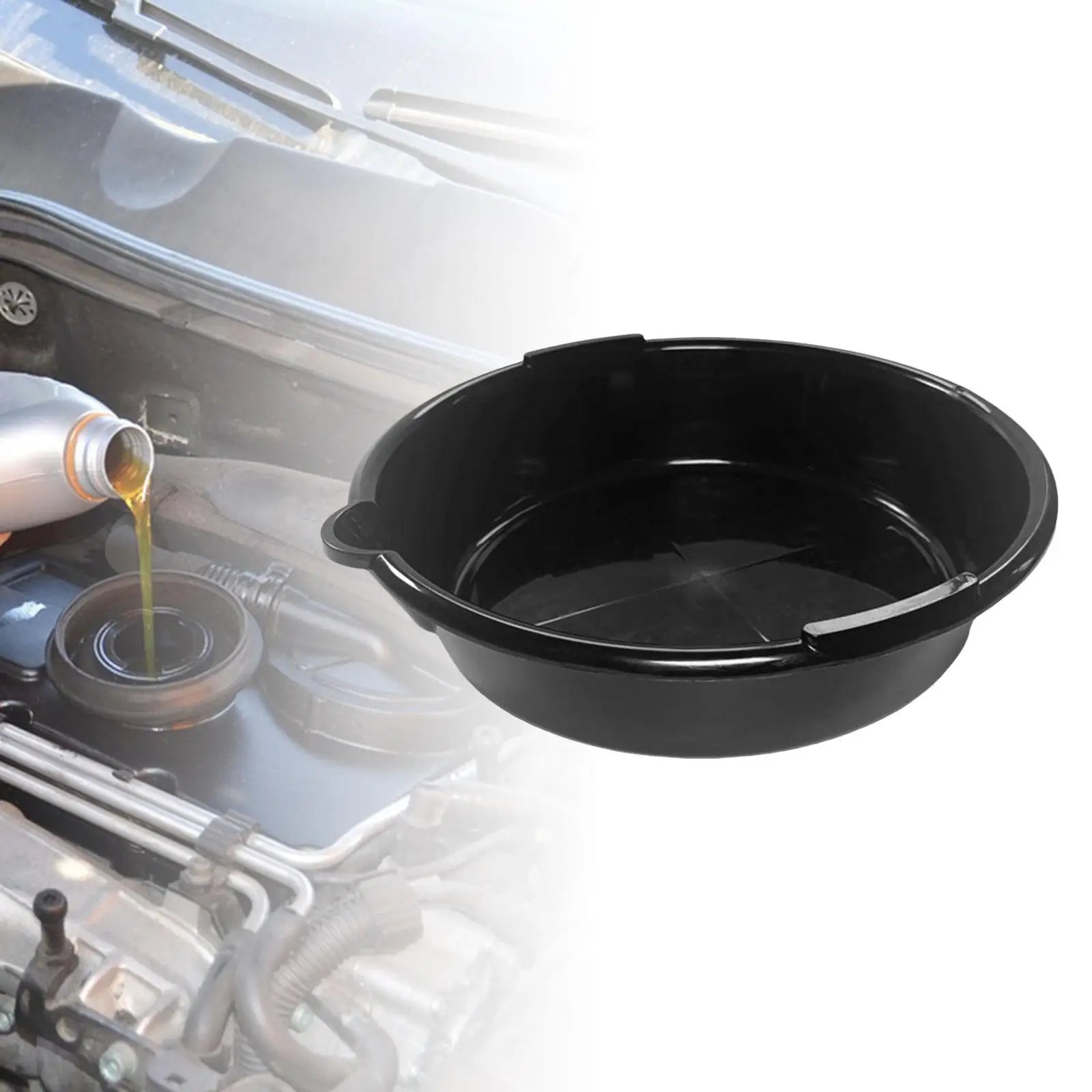 Drain Pan All Purpose Anti Splash Garage Tool Durable 6.5L Durable Lightweight Car Oil Change Pan for Workshop Motorcycle Cars