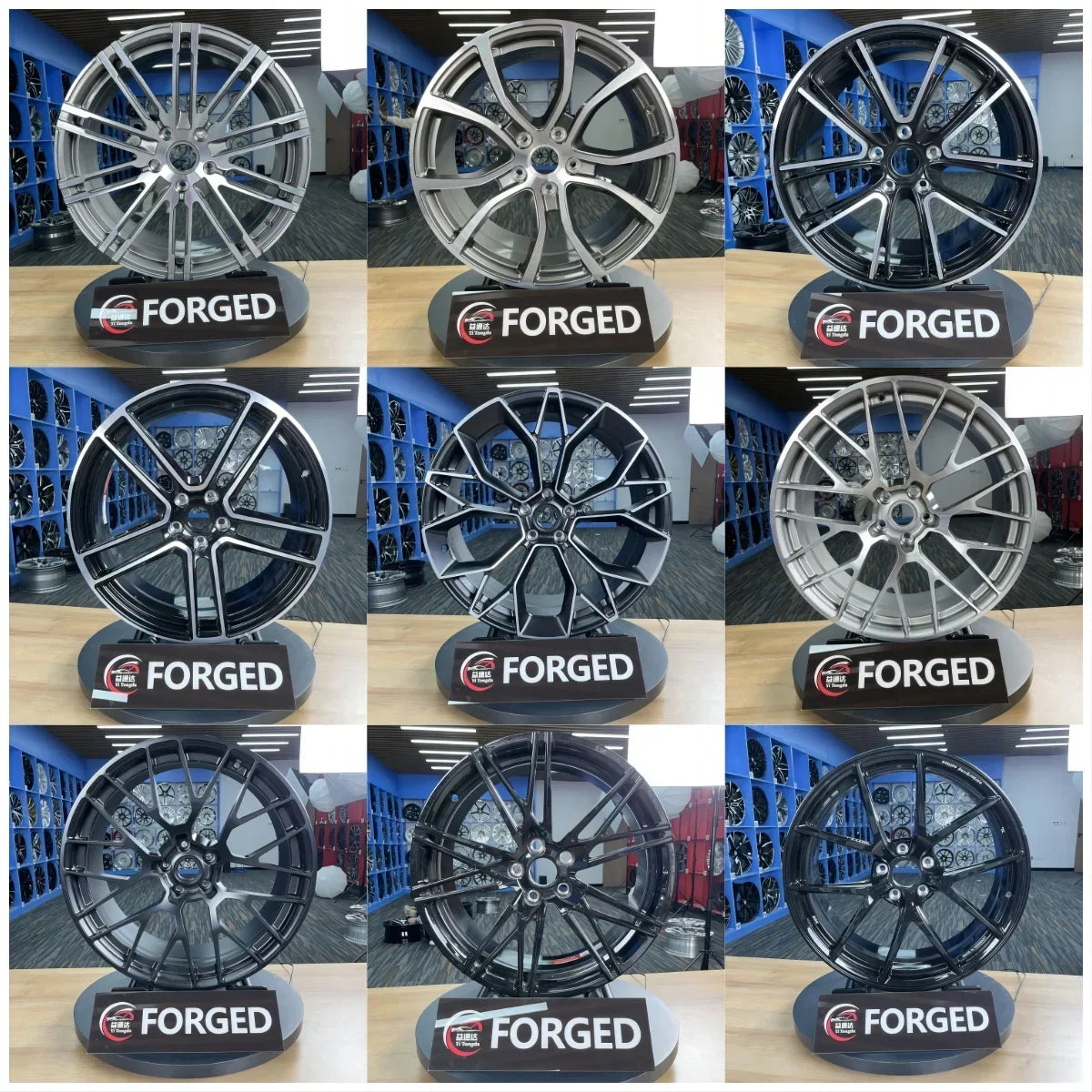 YTD Custom Luxury 2 Piece Replica BBS LM 16-24 Inch 5x112 5x114.3 5x120 Forged Wheel Concave Black Alloy Passenger Car Wheel Rim